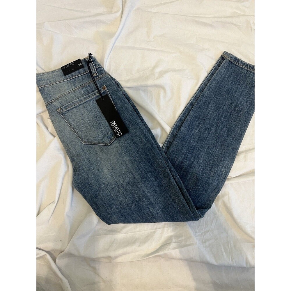 Genetic Los Angeles W11932A Distressed Women’s Jeans 24 Pants Denim - Picture 5 of 5